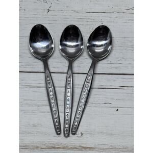 ONEIDA UNITY 18/8 stainless Sugar Spoon 4.25” SET OF 3 VTG